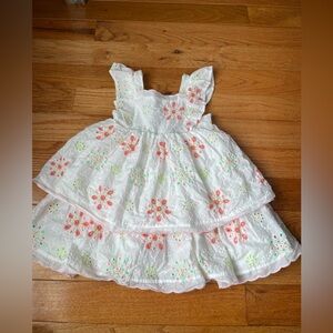 Cupcakes & Cashmere White Dress with Floral Embroidery eyelet dress new with tag